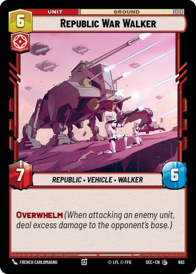 Republic War Walker - 683 - Common (Foil) - Secrets of Power