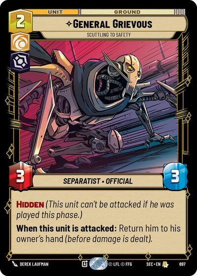 General Grievous - Scuttling to Safety - 697 - Rare (Foil) - Secrets of Power
