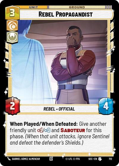 Rebel Propagandist - 712 - Uncommon (Foil) - Secrets of Power