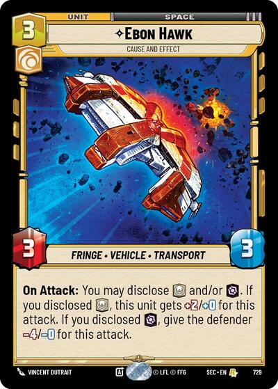 Ebon Hawk - Cause and Effect - 729 - Rare (Foil) - Secrets of Power