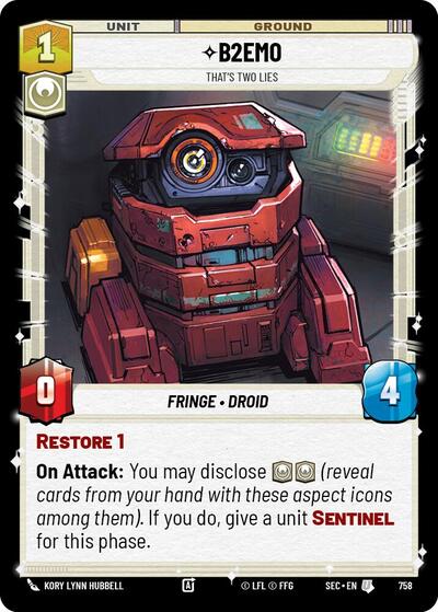 B2EMO - That's Two Lies - 758 - Uncommon (Foil) - Secrets of Power