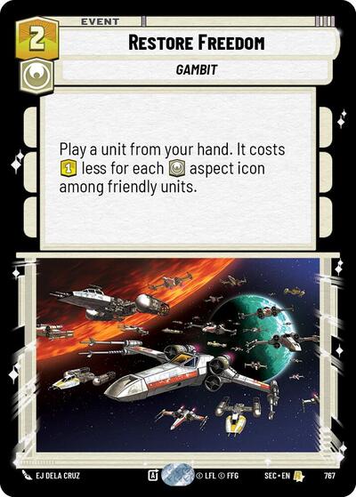 Restore Freedom - 767 - Rare (Foil) - Secrets of Power