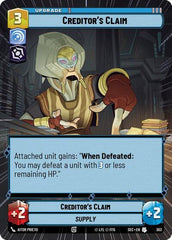 Creditor's Claim - 303 - Uncommon (Hyperspace) - Secrets of Power