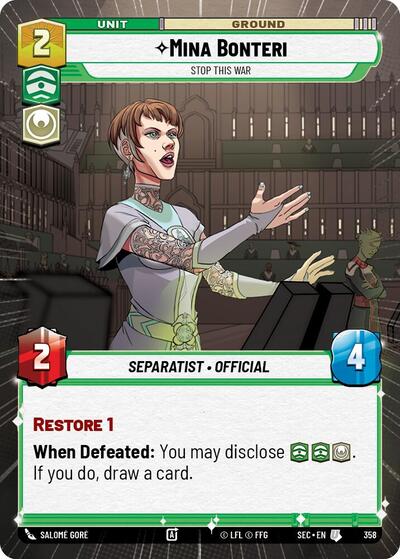 Mina Bonteri - Stop This War - 358 - Uncommon (Hyperspace) - Secrets of Power