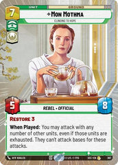Mon Mothma - Clinging to Hope - 367 - Rare (Hyperspace) - Secrets of Power