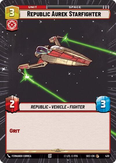 Republic Aurek Starfighter - 430 - Common (Hyperspace) - Secrets of Power