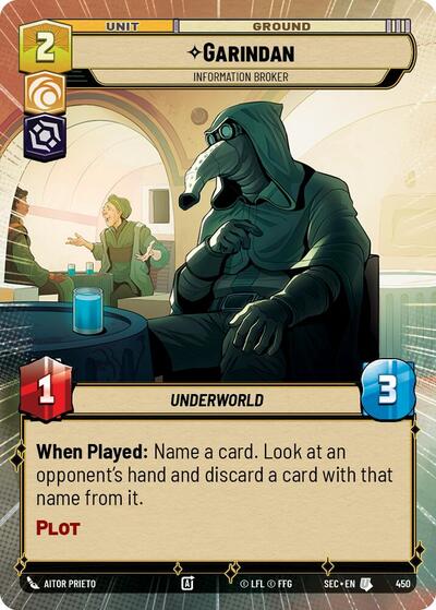 Garindan - Information Broker - 450 - Uncommon (Hyperspace) - Secrets of Power