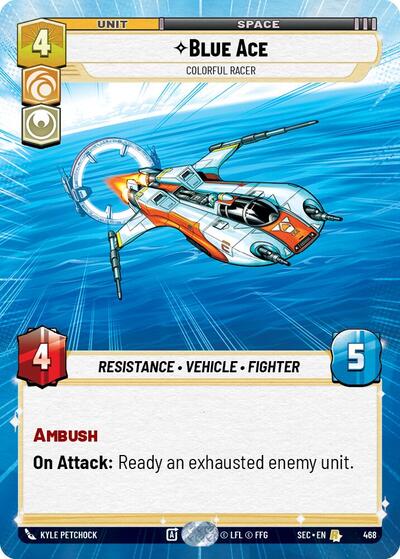 Blue Ace - Colorful Racer - 468 - Rare (Hyperspace) - Secrets of Power