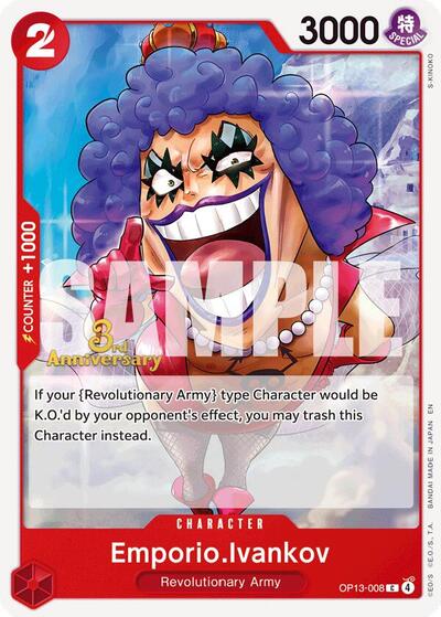 Emporio.Ivankov - OP13-008 - Common - Carrying On His Will: 3rd Anniversary Tournament Cards