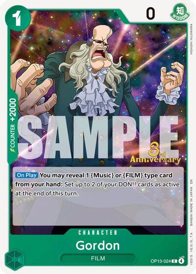 Gordon - OP13-024 - Common - Carrying On His Will: 3rd Anniversary Tournament Cards