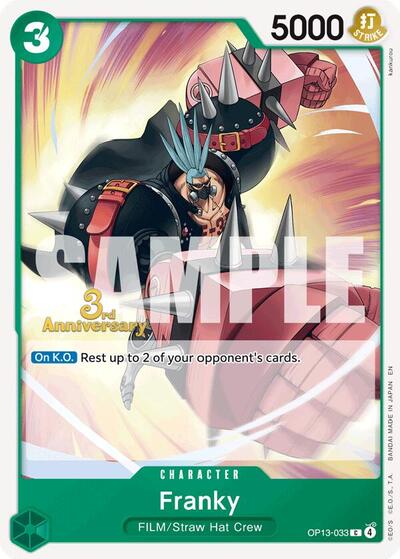 Franky - OP13-033 - Common - Carrying On His Will: 3rd Anniversary Tournament Cards