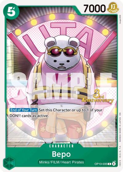 Bepo - OP13-035 - Common - Carrying On His Will: 3rd Anniversary Tournament Cards