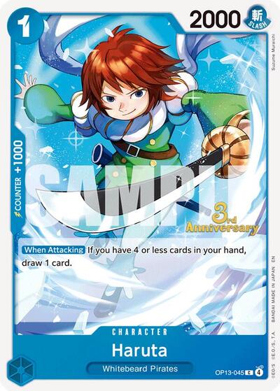 Haruta - OP13-045 - Common - Carrying On His Will: 3rd Anniversary Tournament Cards