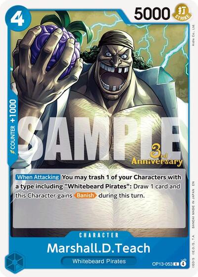 Marshall.D.Teach - OP13-053 - Common - Carrying On His Will: 3rd Anniversary Tournament Cards