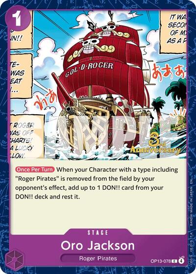Oro Jackson - OP13-078 - Common - Carrying On His Will: 3rd Anniversary Tournament Cards