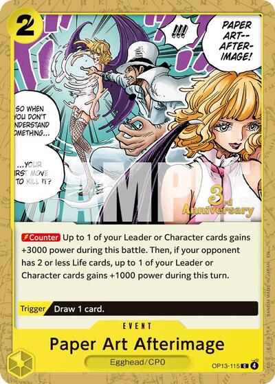 Paper Art Afterimage - OP13-115 - Common - Carrying On His Will: 3rd Anniversary Tournament Cards