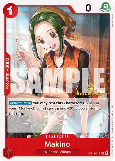 Makino - OP13-015 - Uncommon - Carrying On His Will: 3rd Anniversary Tournament Cards