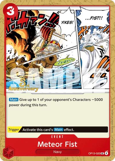 Meteor Fist - OP13-020 - Uncommon - Carrying On His Will: 3rd Anniversary Tournament Cards