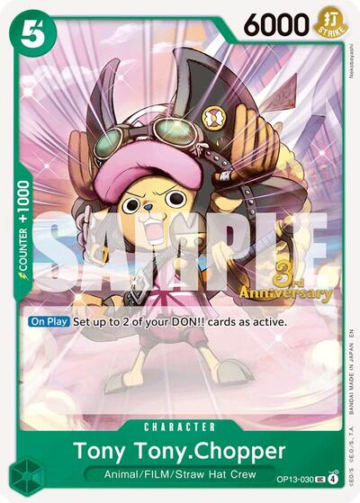 Tony Tony.Chopper - OP13-030 - Uncommon - Carrying On His Will: 3rd Anniversary Tournament Cards