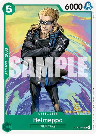 Helmeppo - OP13-036 - Uncommon - Carrying On His Will: 3rd Anniversary Tournament Cards