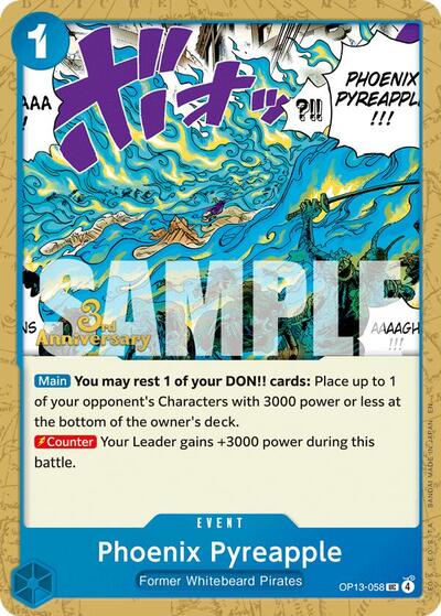 Phoenix Pyreapple - OP13-058 - Uncommon - Carrying On His Will: 3rd Anniversary Tournament Cards