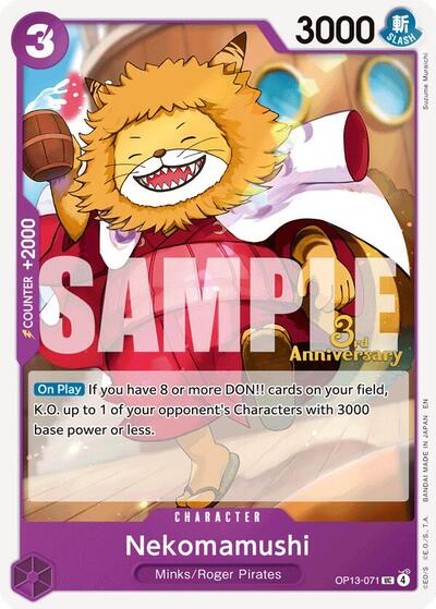 Nekomamushi - OP13-071 - Uncommon - Carrying On His Will: 3rd Anniversary Tournament Cards