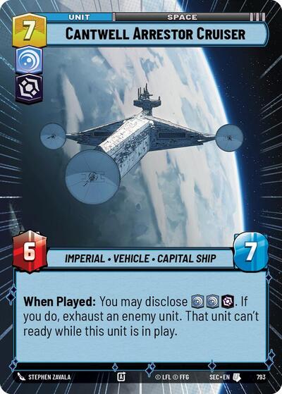 Cantwell Arrestor Cruiser - 793 - Uncommon (Hyperspace Foil) - Secrets of Power