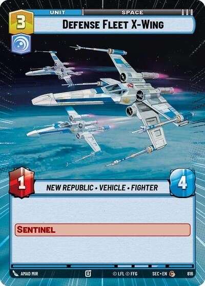 Defense Fleet X-Wing - 816 - Common (Hyperspace Foil) - Secrets of Power