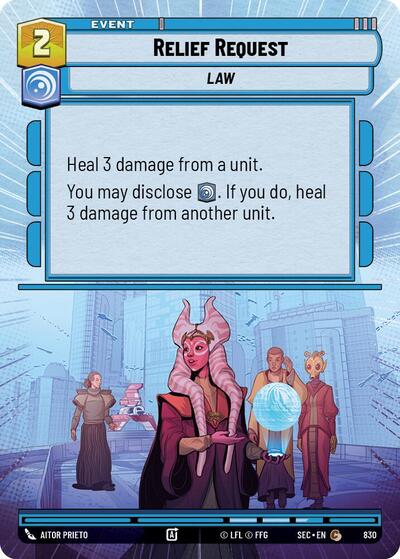 Relief Request - 830 - Common (Hyperspace Foil) - Secrets of Power