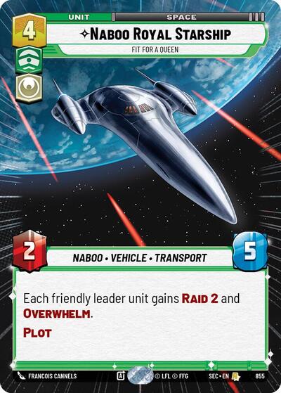 Naboo Royal Starship - Fit For A Queen - 855 - Rare (Hyperspace Foil) - Secrets of Power