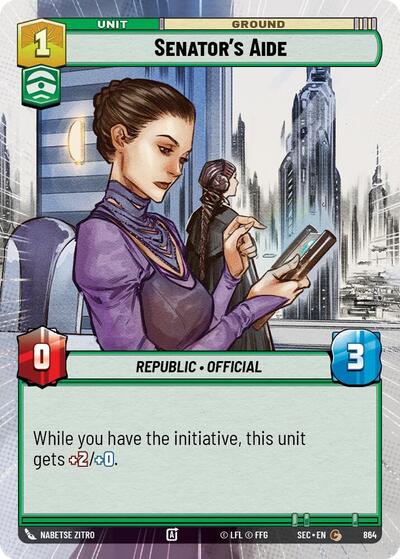 Senator's Aide - 864 - Common (Hyperspace Foil) - Secrets of Power