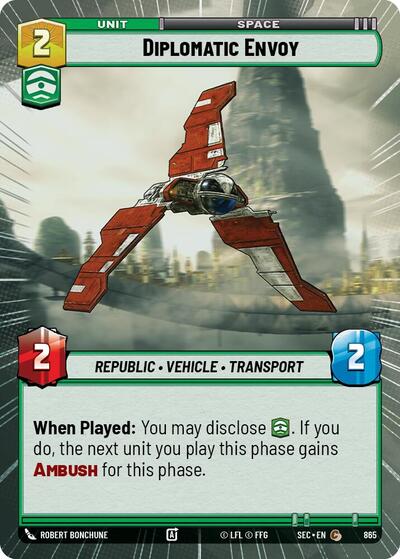Diplomatic Envoy - 865 - Common (Hyperspace Foil) - Secrets of Power