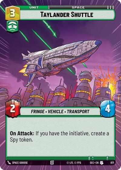 Taylander Shuttle - 871 - Uncommon (Hyperspace Foil) - Secrets of Power