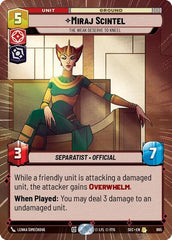 Miraj Scintel - The Weak Deserve to Kneel - 895 - Rare (Hyperspace Foil) - Secrets of Power
