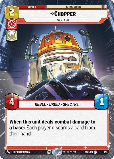 Chopper - War Hero - 903 - Legendary (Hyperspace Foil) - Secrets of Power