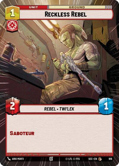Reckless Rebel - 916 - Common (Hyperspace Foil) - Secrets of Power
