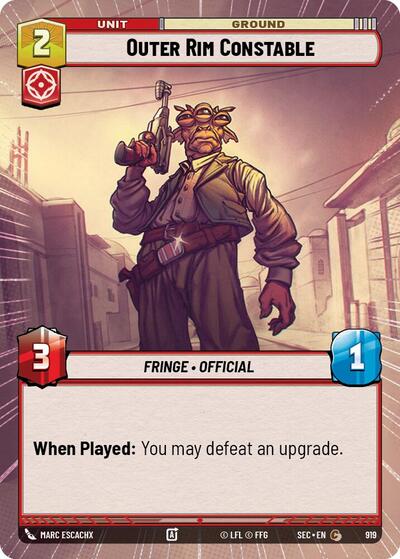 Outer Rim Constable - 919 - Common (Hyperspace Foil) - Secrets of Power