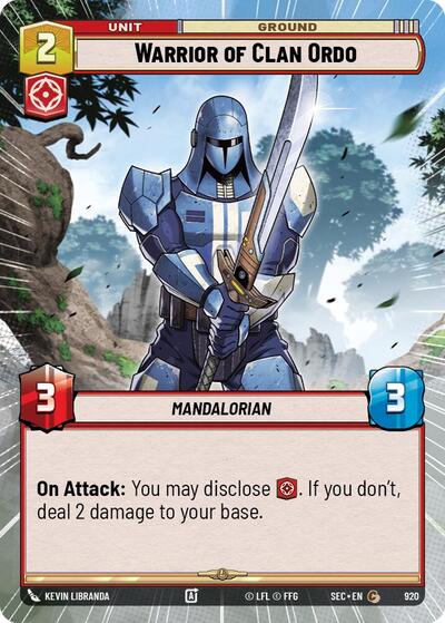Warrior of Clan Ordo - 920 - Common (Hyperspace Foil) - Secrets of Power