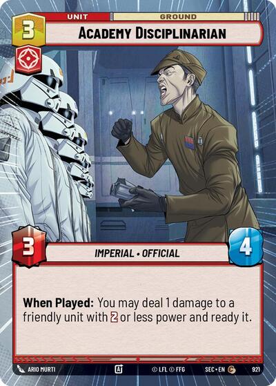Academy Disciplinarian - 921 - Common (Hyperspace Foil) - Secrets of Power