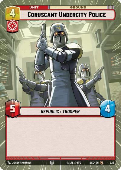 Coruscant Undercity Police - 923 - Common (Hyperspace Foil) - Secrets of Power