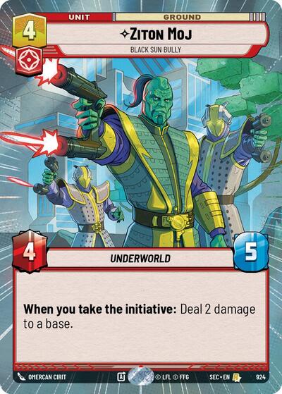 Ziton Moj - Black Sun Bully - 924 - Rare (Hyperspace Foil) - Secrets of Power