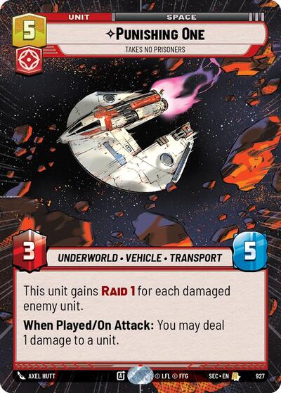 Punishing One - Takes No Prisoners - 927 - Rare (Hyperspace Foil) - Secrets of Power