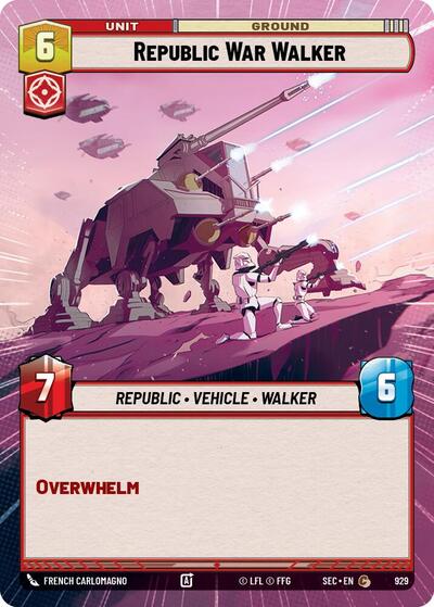 Republic War Walker - 929 - Common (Hyperspace Foil) - Secrets of Power
