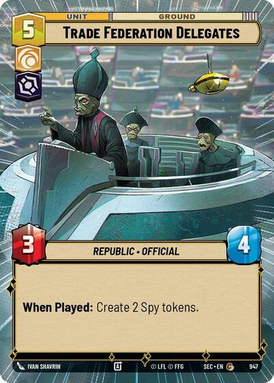 Trade Federation Delegates - 947 - Common (Hyperspace Foil) - Secrets of Power