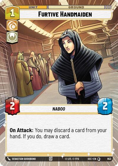 Furtive Handmaiden - 953 - Special (Hyperspace Foil) - Secrets of Power