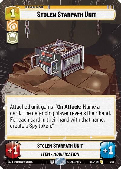 Stolen Starpath Unit - 966 - Rare (Hyperspace Foil) - Secrets of Power