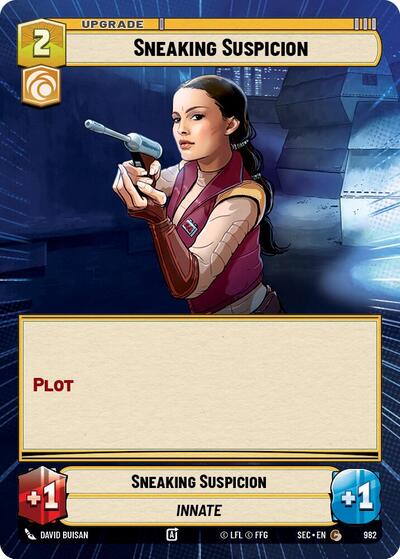 Sneaking Suspicion - 982 - Common (Hyperspace Foil) - Secrets of Power