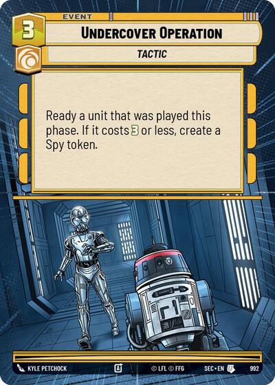 Undercover Operation - 992 - Uncommon (Hyperspace Foil) - Secrets of Power
