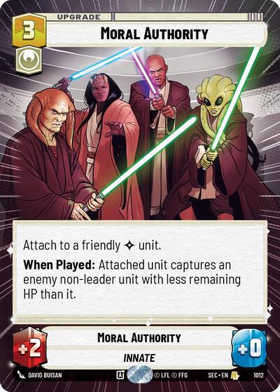 Moral Authority - 1012 - Rare (Hyperspace Foil) - Secrets of Power