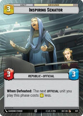 Inspiring Senator - 1017 - Common (Hyperspace Foil) - Secrets of Power